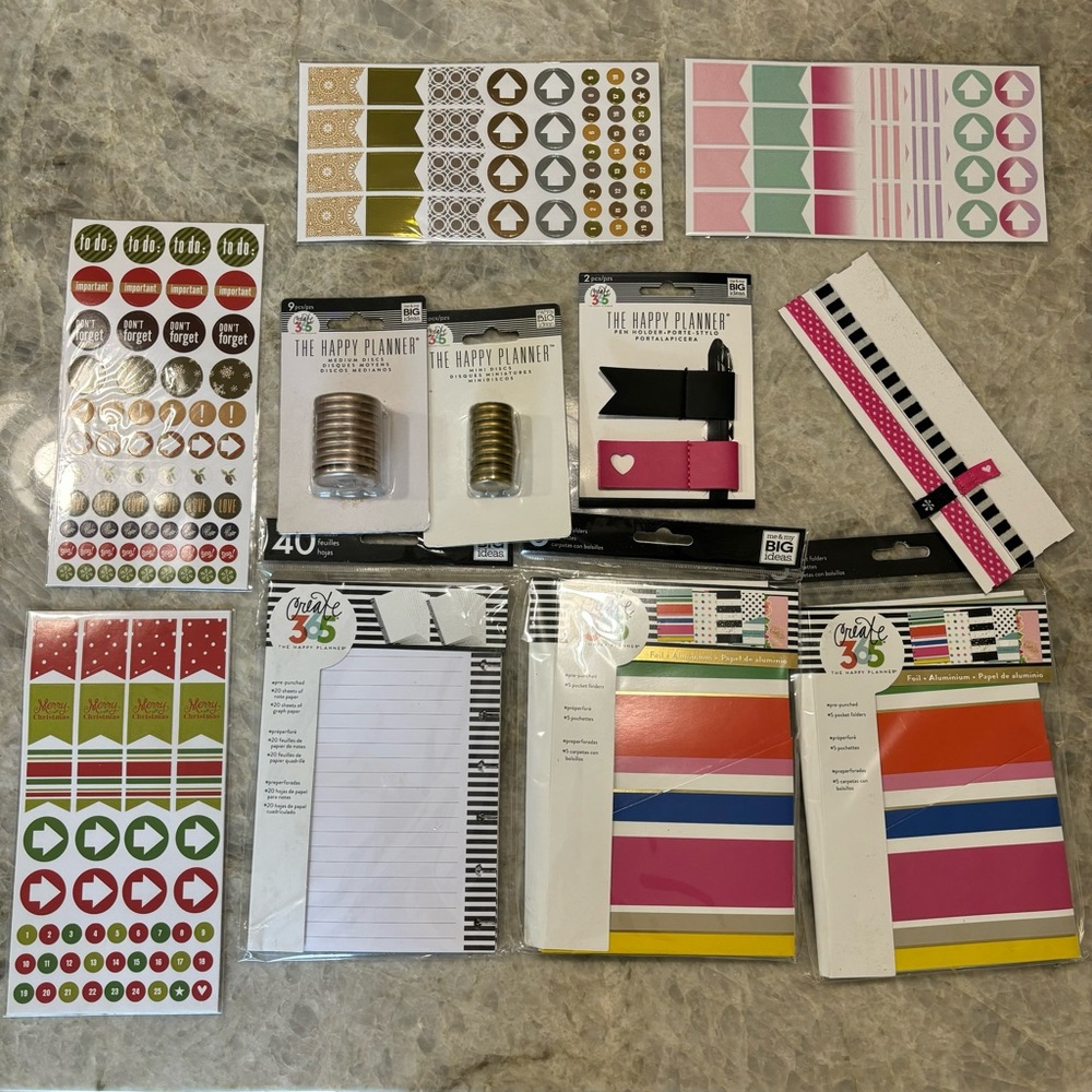 The Happy Planner by Create 365 bundle/lot of accessories